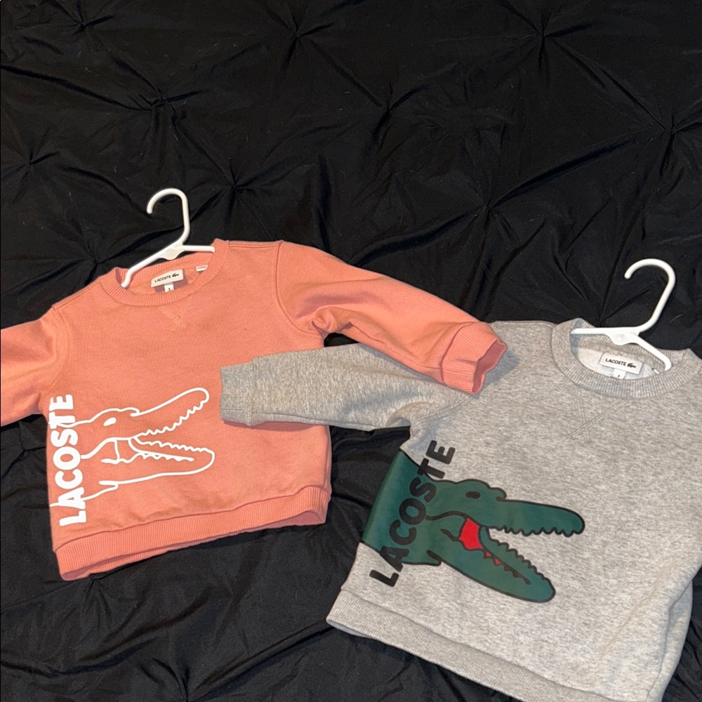 Lacoste Kids Sweatshirt Duo - Coral and Gray